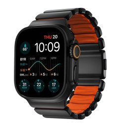 Nomad Stratos Band Black Titanium Ultra Orange FKM AW 45/46/49mm