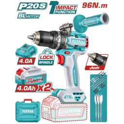 TOTAL - MASINA DE GAURIT CU IMPACT - 20V - 4.0AH LI-ION (2 ACUMULATORI, 1 INCARCATOR)