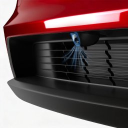 Tesla Front Camera Protector, black - Tesla Model Y(Juniper)