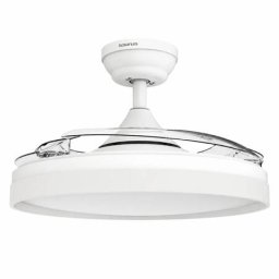 Ventilator de plafon cu lampa 30 W Telecomanda 6 x viteze palate retractabile Alb