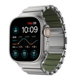 Nomad Stratos Band Natural Titanium Forest Green FKM AW 45/46/49mm