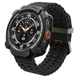 Spigen Rugged Armor, matte black - Samsung Galaxy Watch Ultra 2 47mm