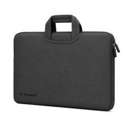 Laptop Bag with Retractable Neoprene Handle - Black