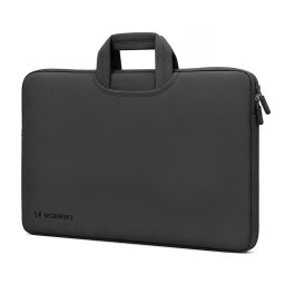 Laptop Bag with Retractable Neoprene Handle - Black