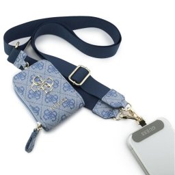 Șnur telefon Guess cu cu Fermoar - 4G Metal Logo, Universal – Albastru