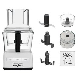 [RESIGILAT] Robot multifunctional MAGIMIX CS3200XL, 650W, Motor profesional cu 30 ani garantie, 3 boluri (2.6L/2.2L/1.2L), Viteza automata, Fabr. in Franta, Alb