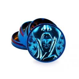 Fire-Flow Grinder Icy Blue 420 Girl aluminiu 4 Parti 50mm albastru