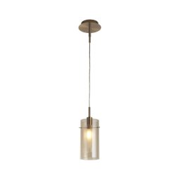 Lustră pe cablu Searchlight 2301CP DUO 1xE14/60W/230V alamă