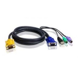 Cablu KVM Aten 2L-5302UP, SPHD to VGA, USB & PS/2, 1.8 metri