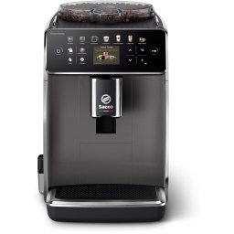 Espressor automat Philips Saeco GranAroma SM6582/10, 16 bauturi, Ecran TFT color, 6 profiluri utilizator, filtru AquaClean, Rasnita ceramica, Argintiu/Negru