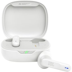 Casti audio in-ear JBL Wave Flex, True Wireless, Bluetooth, Deep Bass, Alb