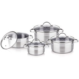 Set de vase de gatit din otel inoxidabil, 8 piese