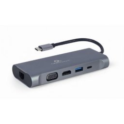 Docking Station Gembird A-CM-COMBO7-01, Gri