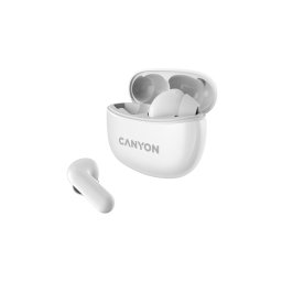 Casti True Wireless Canyon TWS-5, Bluetooth, In-Ear, Microfon, Alb