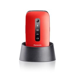 Telefon mobil Panasonic KX-TU550EXR, 4G, buton SOS, ideal pentru seniori, Rosu