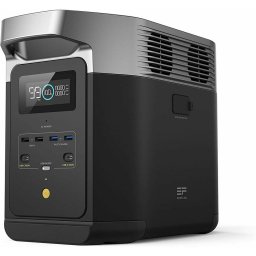 Statie de incarcare portabila Power Station EcoFlow Delta 2, 1024 Wh, LiFePO4, iesire 12V, iesire USB-A, USB-PD, 4x 230V, Negru-Argintiu