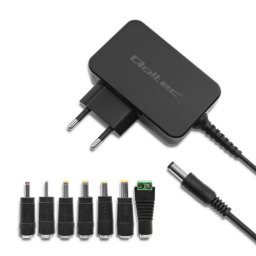 Adaptor de alimentare universal, Qoltec, 30W, 12V, 2.5A, 7 prize, Negru