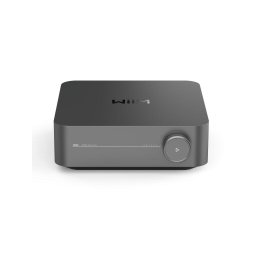 Amplificator stereo cu streamer WiiM AMP Pro, Wi-Fi 6, Bluetooth 5.3, HDMI ARC & Voice Control, Gri inchis