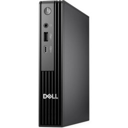 Sistem Mini PC DELL Pro Micro QCM1250, Procesor Intel® Core™ i3-14100T 2.7GHz Raptor Lake Refresh, 8GB RAM, 512GB SSD, Intel UHD 730, Free Dos, Negru