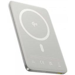 Baterie Externa Wireless Baseus PicoGo AM41, 10000mAh, 27W, PD + FQI, 1 x QI - 1 x USB-C, Bej E0027203