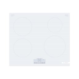 Plita electrica Bosch PUE612BB1J, Inductie, 4 zone de gatit, 60 cm, control tactil, Alb