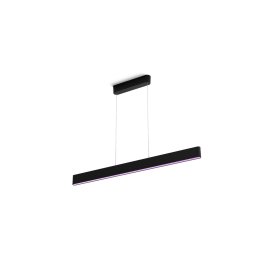 Lustra LED RGB inteligenta Philips Hue Ensis, Bluetooth, 79W (175W), 5500 lm, lumina alba si colorata, 129.8 cm, clasa energetica G, Metal, Negru