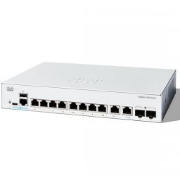 Switch Cisco Catalyst 1200-8T-E-2G, Smart, Management, 8 Porturi Gigabit Ethernet, 2 porturi Uplink Combo Gigabit (RJ-45 / SFP)