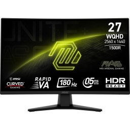 Monitor gaming LCD MAG 274CQF, 27inch, VA, WQHD 2560 × 1440 pixeli, Curbat, 0.5ms, 180Hz, DisplayPort, HDMI, Negru