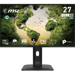 Monitor gaming MSI PRO MP275PGN E14, 27inch, LED, Full HD, 1920 × 1080 pixeli, Curbat, 4ms, 144Hz, 1 × D-Sub (VGA), 1 × DisplayPort, 1 × HDMI, Negru