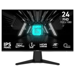 Monitor gaming MSI G242L E14, 23.8inch, IPS LED, Plat, 1920 × 1080 pixeli (Full HD), 1ms, 144Hz, DisplayPort, HDMI, Negru