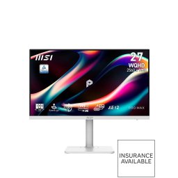 Monitor MSI PRO MAX 271QPHW E14, 27inch, IPS, LED, 2560 × 1440 pixeli (WQHD / QHD), 4ms, 144Hz, 2 × HDMI 2.0, 1 × DisplayPort, Alb
