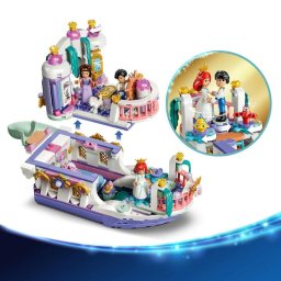Set de constructie Disney Princess Barca nuntii regale a lui Ariel 43299, Jucarii pentru Copii de 6+ ani, Jucarii pentru Fete si Baieti, Idee de Cadou pentru Copii