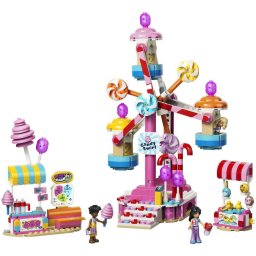 Set de constructie Friends Roata Ferris cu bomboane si briose 42700, Jucarii pentru Copii, Jucarii pentru Fete si Baieti, Idee de Cadou pentru Copii, 602 piese, Varsta 7+ ani, Multicolor