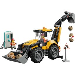 Set de constructie City Buldoexcavator galben 60480, Jucarii pentru Copii, varsta 7+ ani, Multicolor