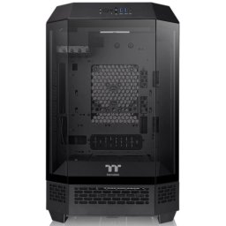 Carcasa PC Thermaltake The Tower 300, Micro ATX, sticla temperata, fara sursa, Negru