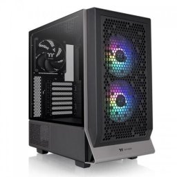 Carcasa PC Thermaltake Ceres 330 ARGB, Middle Tower, Sticla temperata, Fara sursa, 7 ventilatoare compatibile, 3 incluse, Negru