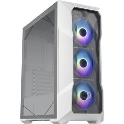 Carcasa PC Cooler Master MasterBox TD500 V2 Mesh, MiddleTower, ARGB, Sticla temperata. Fara sursa, 7 ventilatoare compatibile, 3 incluse, Alb