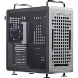 Carcasa PC Cooler Master Qube 540, MiddleTower, Sticla temperata, Fara sursa, 10 ventilatoare compatibile, 1 inclus, Gri