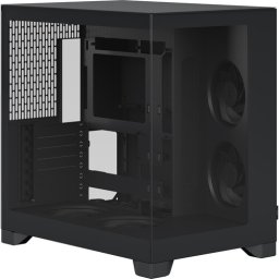 Carcasa PC Fractal Design Pop 2 Vision, Middle Tower, Sticla temperata, Fara sursa, 8 ventilatoare compatibile, 4 incluse, Negru