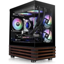 Carcasa PC Thermaltake View 170 WS ARGB, Micro ATX, Sticla temperata, Fara sursa, 7 ventilatoare compatibile, 3 incluse, Negru