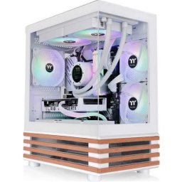 Carcasa PC Thermaltake View 170 WS ARGB Snow, Micro ATX, Sticla temperata, Fara sursa, 7 ventilatoare compatibile, 3 incluse, Alb