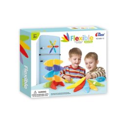Set de Constructie Magnetic Flexibil Flexible Blocks cu Piese din Silicon, 14 piese