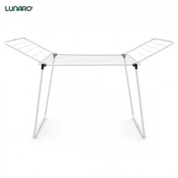 Uscator rufe Uscator de rufe pliabil LUNARO Nova-Wh Spatiu uscare 18m Otel inoxidabil Incarcare 15kg Vopsit in camp electrostatic Compact Depozitare eficienta Greutate 2.1kg Dimensiuni 102.5x55x5cm Picioare antiderapante Interior si exterior Alb