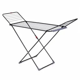Uscator rufe Uscator de rufe pliabil LUNARO Wing Plus-Bk Spatiu uscare 18m Suport special sosete Otel inoxidabil Incarcare 15kg Compact Depozitare eficienta Greutate 2.7kg Dimensiuni 128x55x5cm Picioare antiderapante Interior si exterior Negru