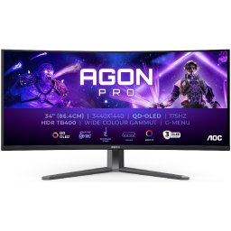 Monitor Gaming Curbat AOC AGON AG346UCD, 34” UWQHD, 175Hz, 0.03 ms, Negru