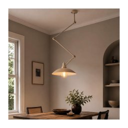 Brilagi - Lustru LED reglabil pe tijă IRONBEAM 1xE27/60W/230V bej