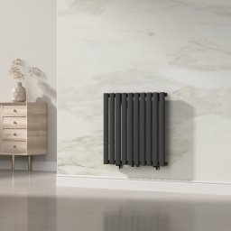 Calorifer decorativ Nore negru 60x60 cm, 449W, otel, montaj pe perete