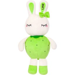Iepuras de plus capsuna verde, moale si adorabil, 30 cm