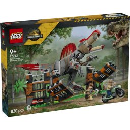 LEGO Jurassic World Spinosaurus dezlantuit 77982, set cu 820 piese