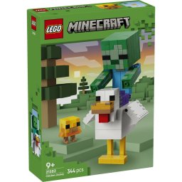 LEGO Minecraft Jocheu de Gaini 21582, set de constructie 344 piese